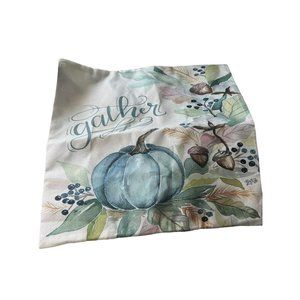 Lily & Val Pillow Cover Fall Gather Thanksgiving Zip Closure 17.5" x 17" Pumpkin